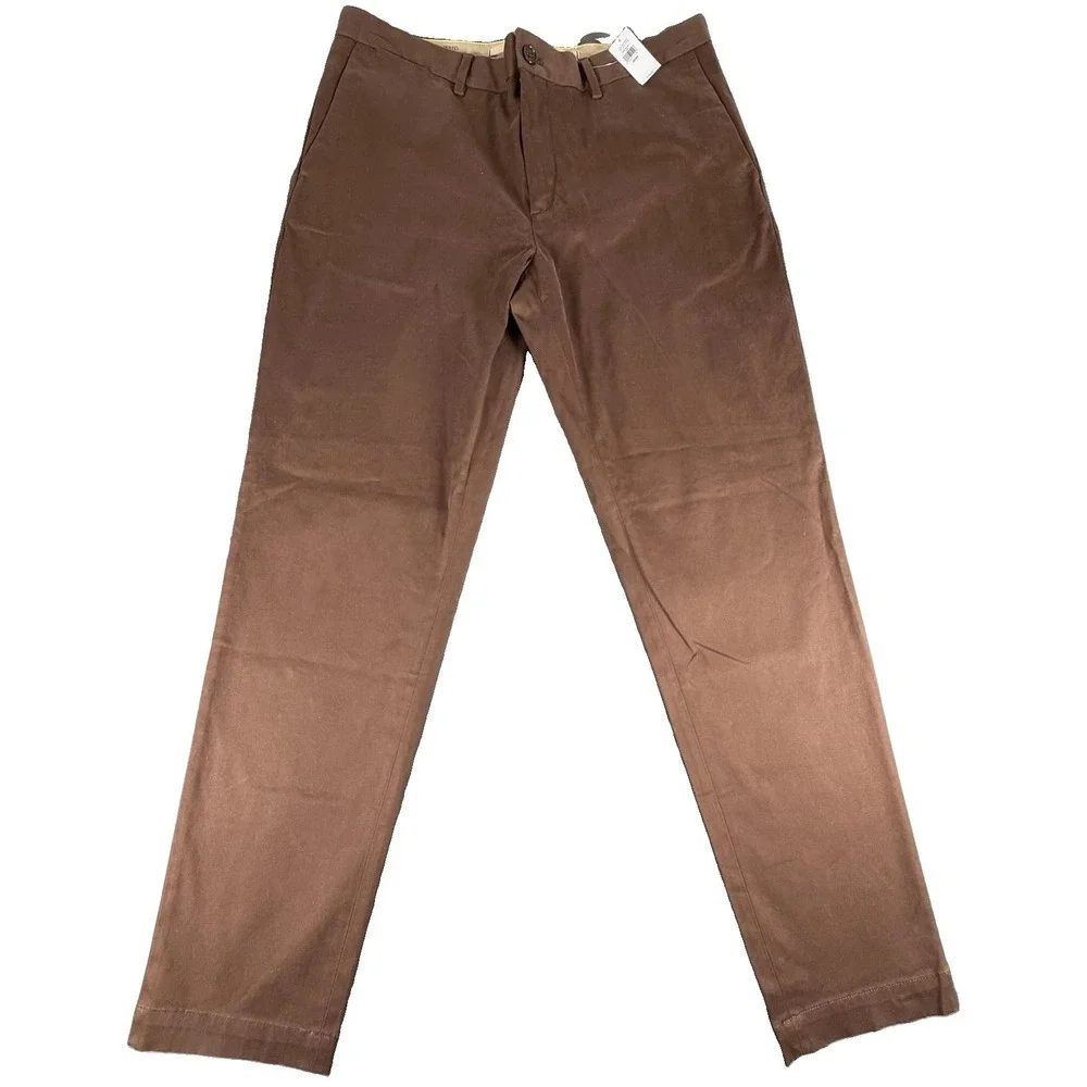 Banana Republic Pants Mens 35x34 Brown Rapid Movement Chino Slim Tapered Stretch
